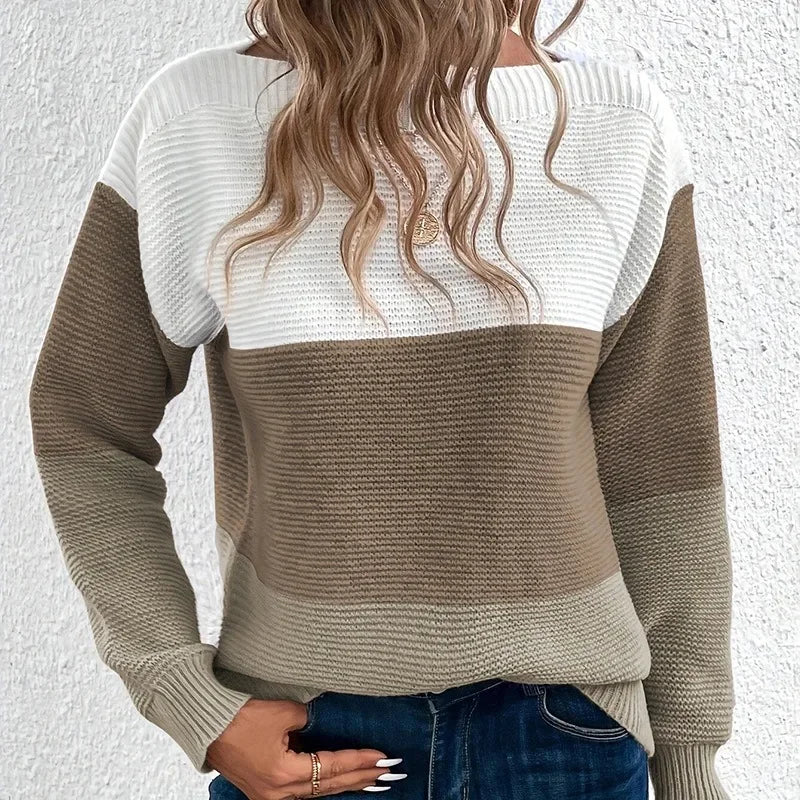 Women's Long Sleeve Round Neck Sweater