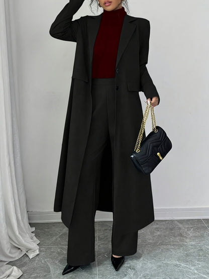 Women'S Minimalist Fashion Long Suit Set