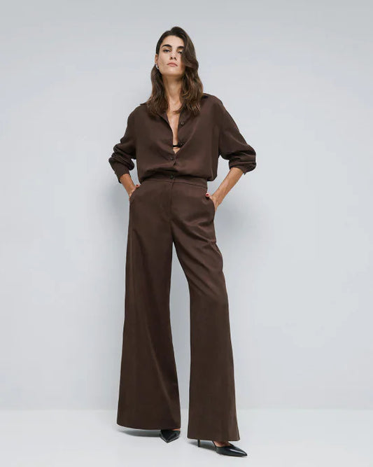 Pants with elastic back waistband