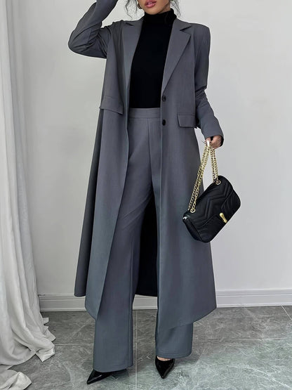 Women'S Minimalist Fashion Long Suit Set