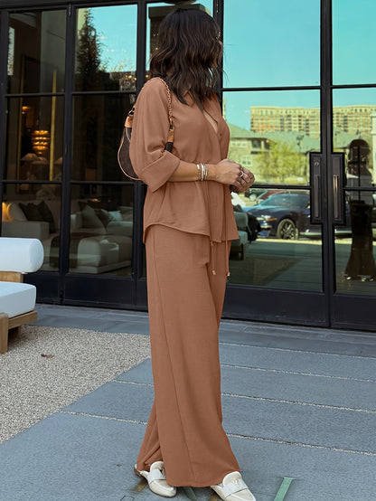 Women's Pants Set Sleeveless Casual Loose Top