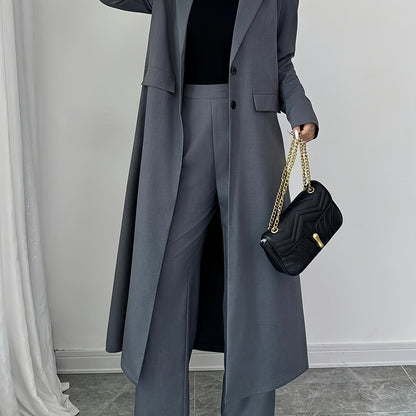 Women'S Minimalist Fashion Long Suit Set