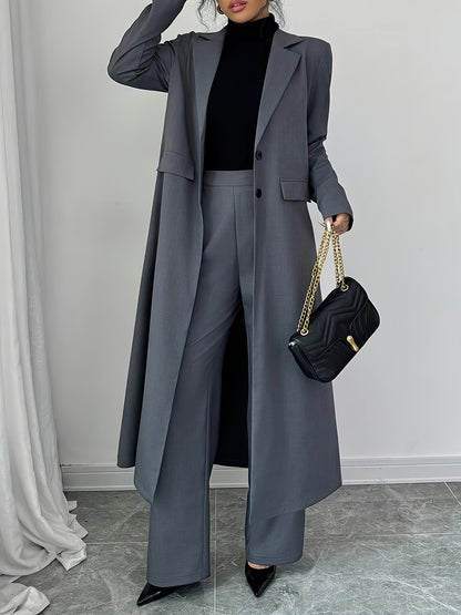 Women'S Minimalist Fashion Long Suit Set