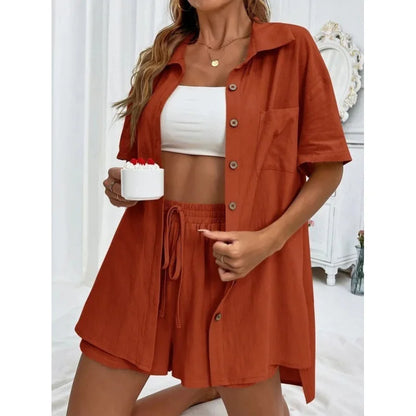 Women's Casual Cotton Linen Set