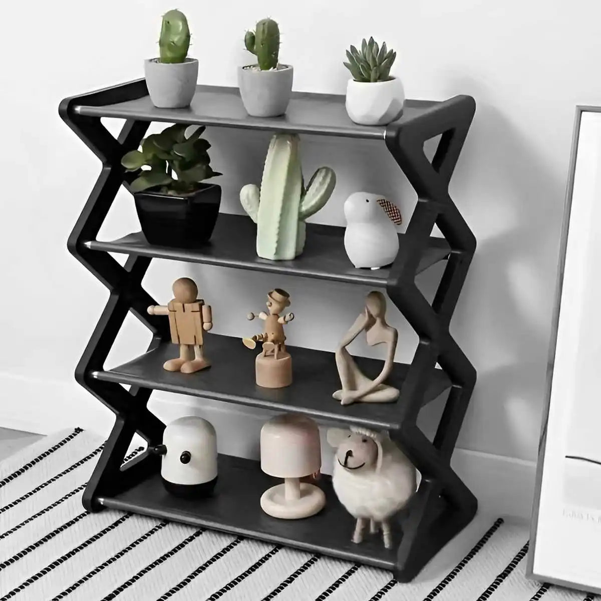 X-Frame 4-Tier Shoe Rack Organiser