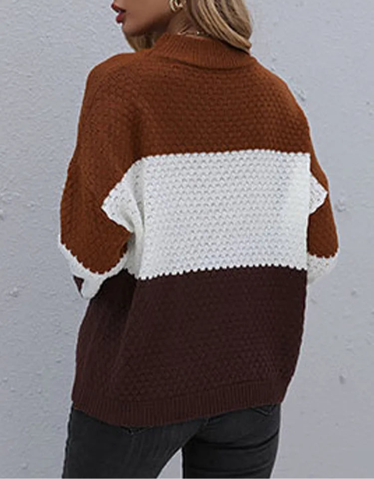 Women's Long Sleeve Loose Knitted Sweater