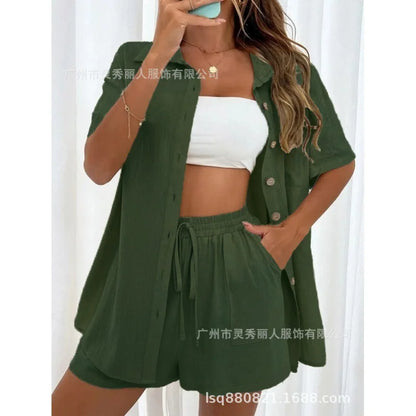 Women's Casual Cotton Linen Set