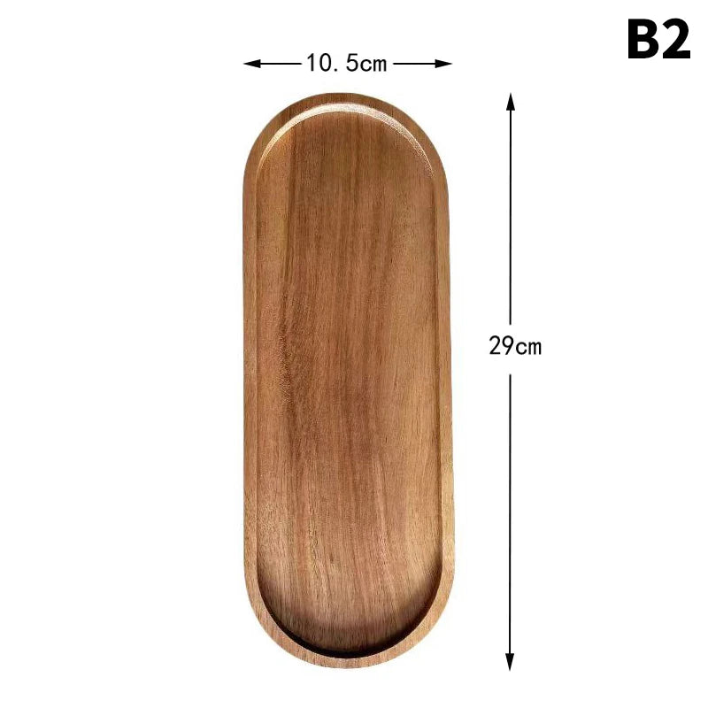 Solid Wood Oval Serving Tray