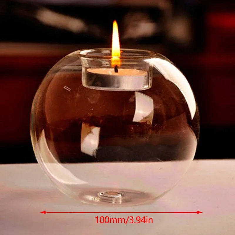 Elegant Round Glass Candle Holder