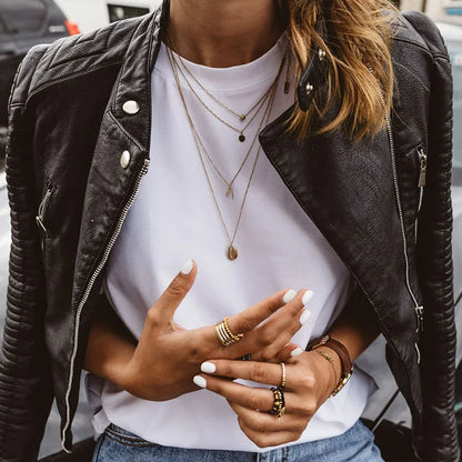 thin collar leather jacket