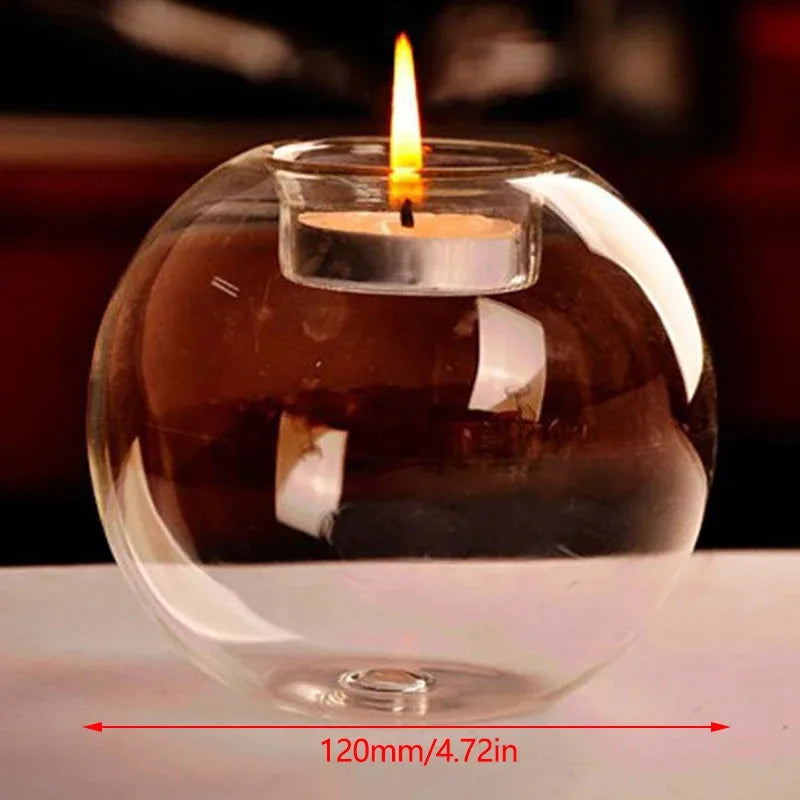 Elegant Round Glass Candle Holder