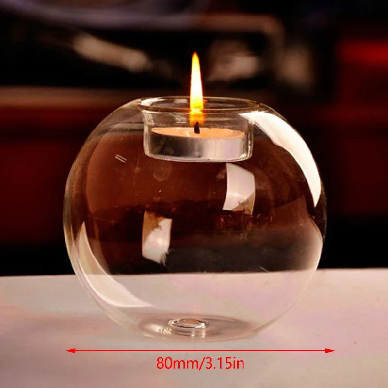 Elegant Round Glass Candle Holder
