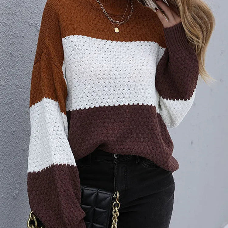 Women's Long Sleeve Loose Knitted Sweater