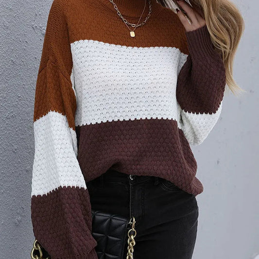 Women's Long Sleeve Loose Knitted Sweater