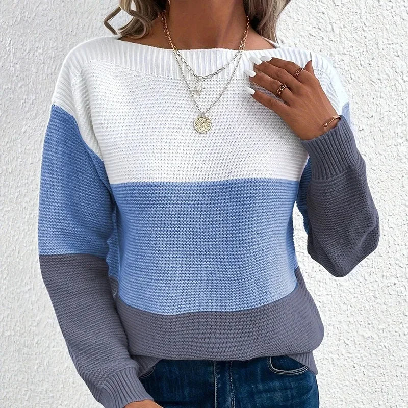 Women's Long Sleeve Round Neck Sweater