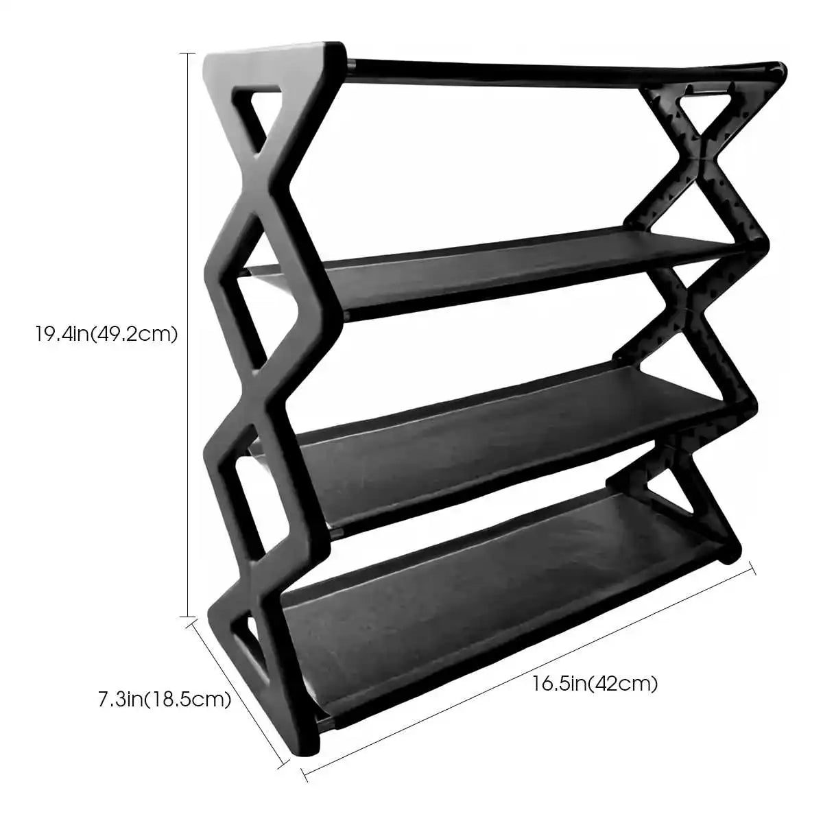 X-Frame 4-Tier Shoe Rack Organiser