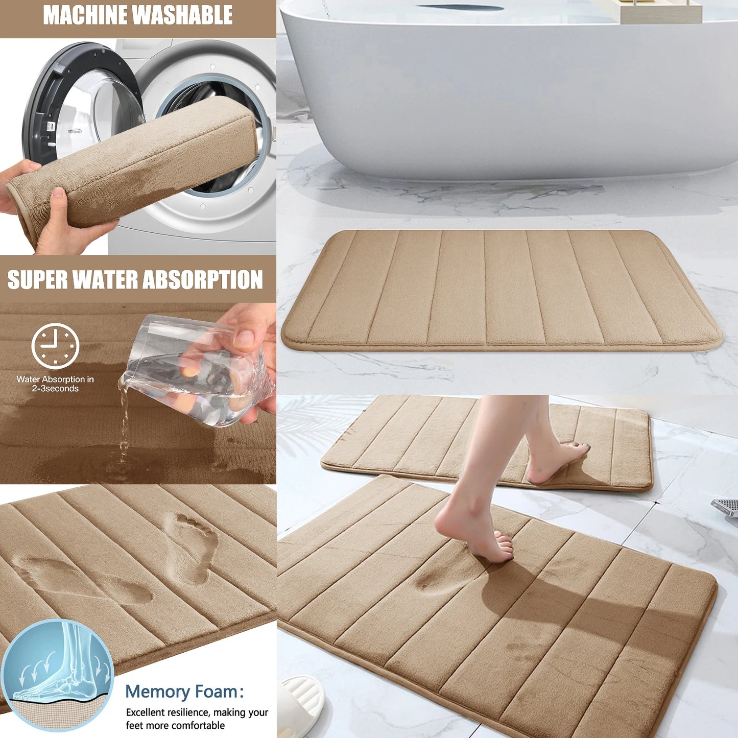 Memory Foam Anti-Slip Bath Mat