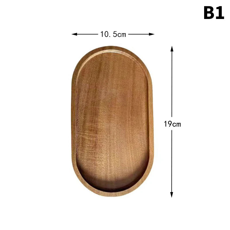 Solid Wood Oval Serving Tray