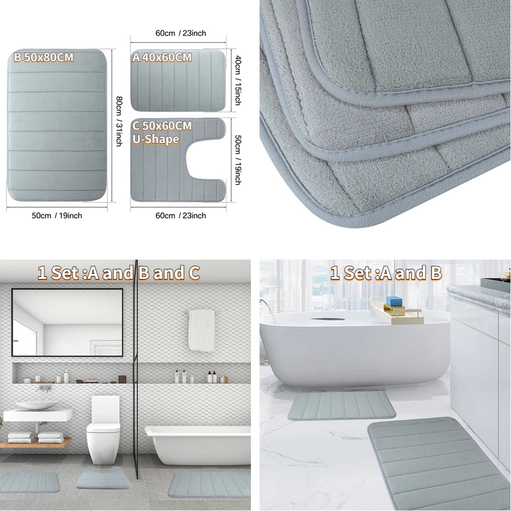 Memory Foam Anti-Slip Bath Mat