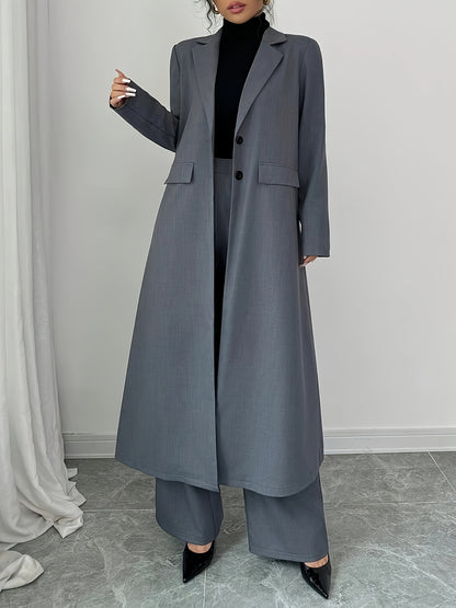 Women'S Minimalist Fashion Long Suit Set