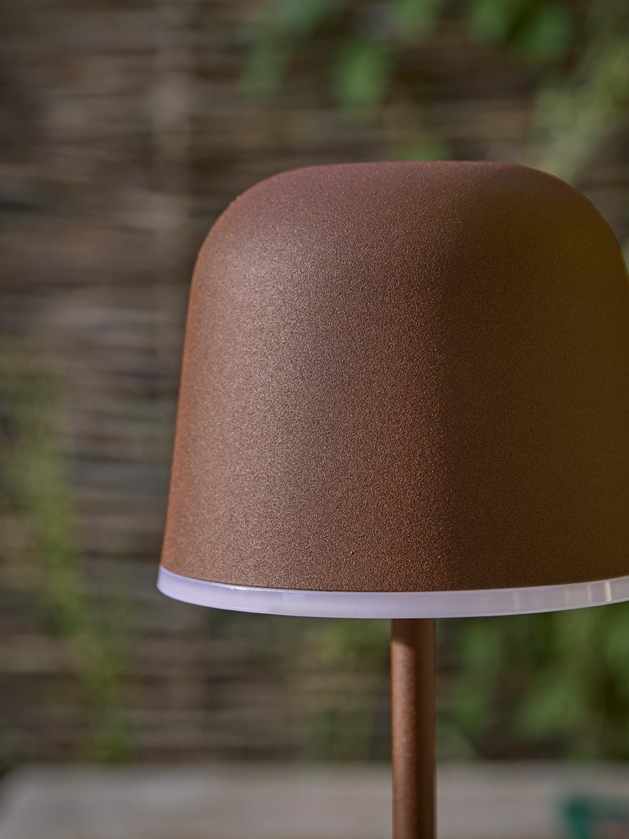 Luminária de chão LED recarregável Nocturne - Cor ferrugem